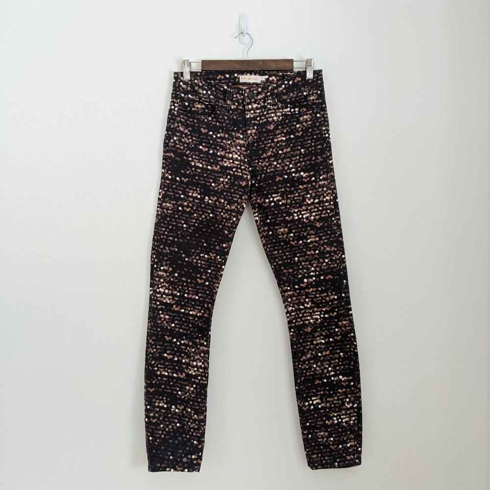 TORY BURCH Bokeh Pattern Skinny Jeans 27